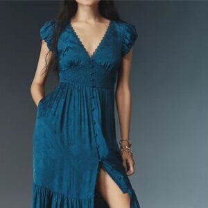 The Peregrine Silky Midi Dress by Anthropologie